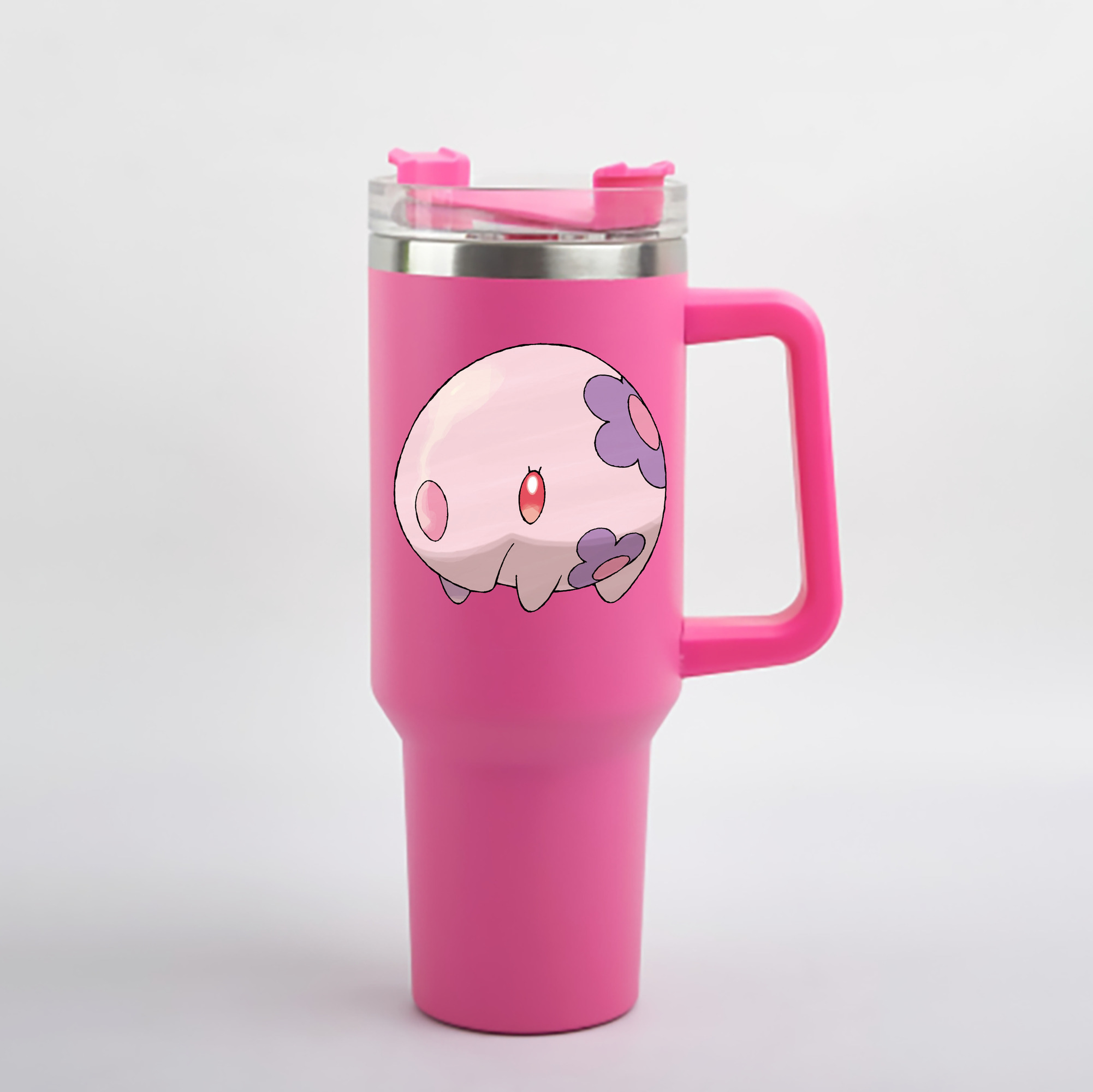 （画像用） ポケットモンスター Pokémon 1200mL車用タンブラー - クリスタルステッカー（プラスチックストロー付き）